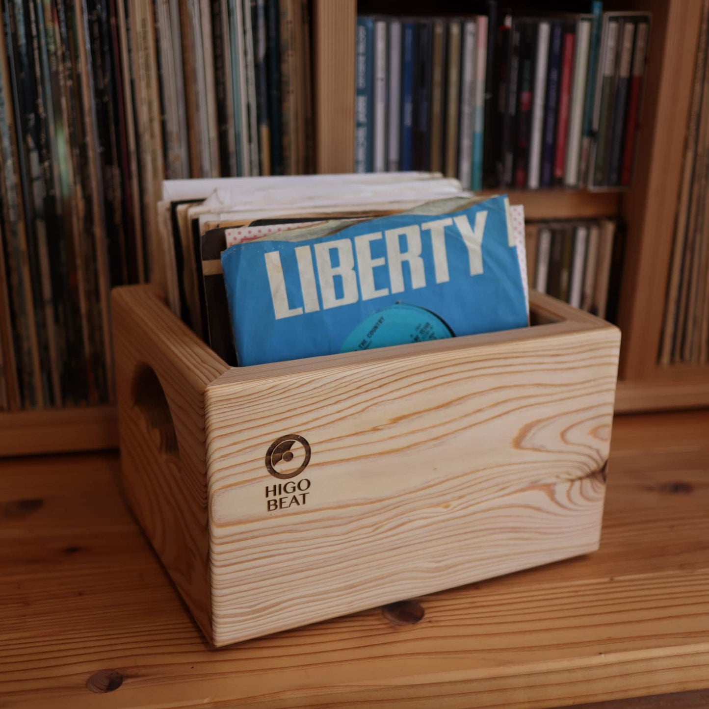 Wooden Record Crate